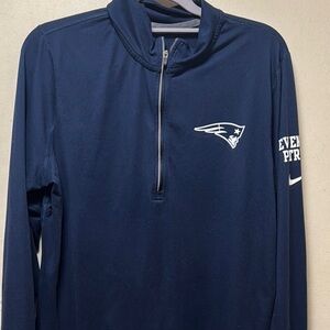 Nike Patriots Navy Quarter-Zip Pullover
